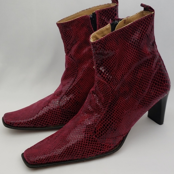 NWT Pratesi Square Toed Ankle Boot Sz 37 - Picture 5 of 11